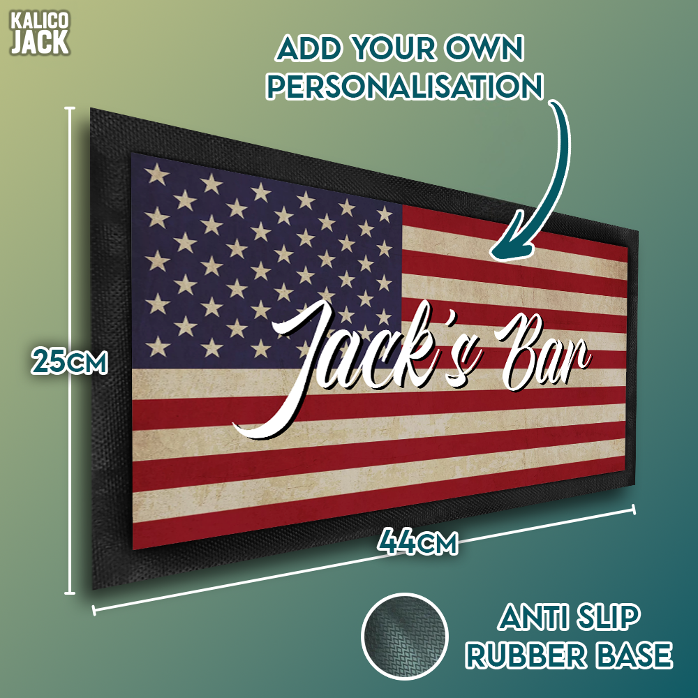 Personalised USA Bar Mat