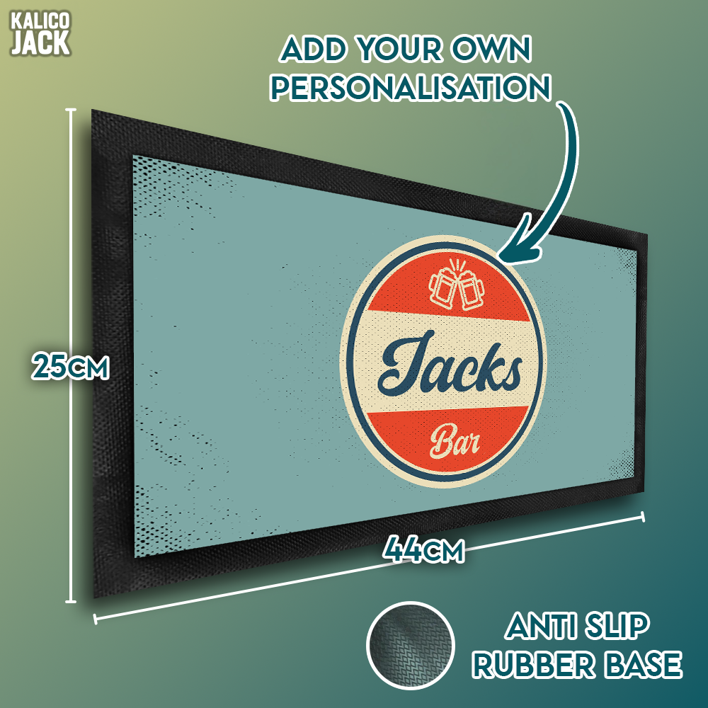 Personalised Retro Bar Mat