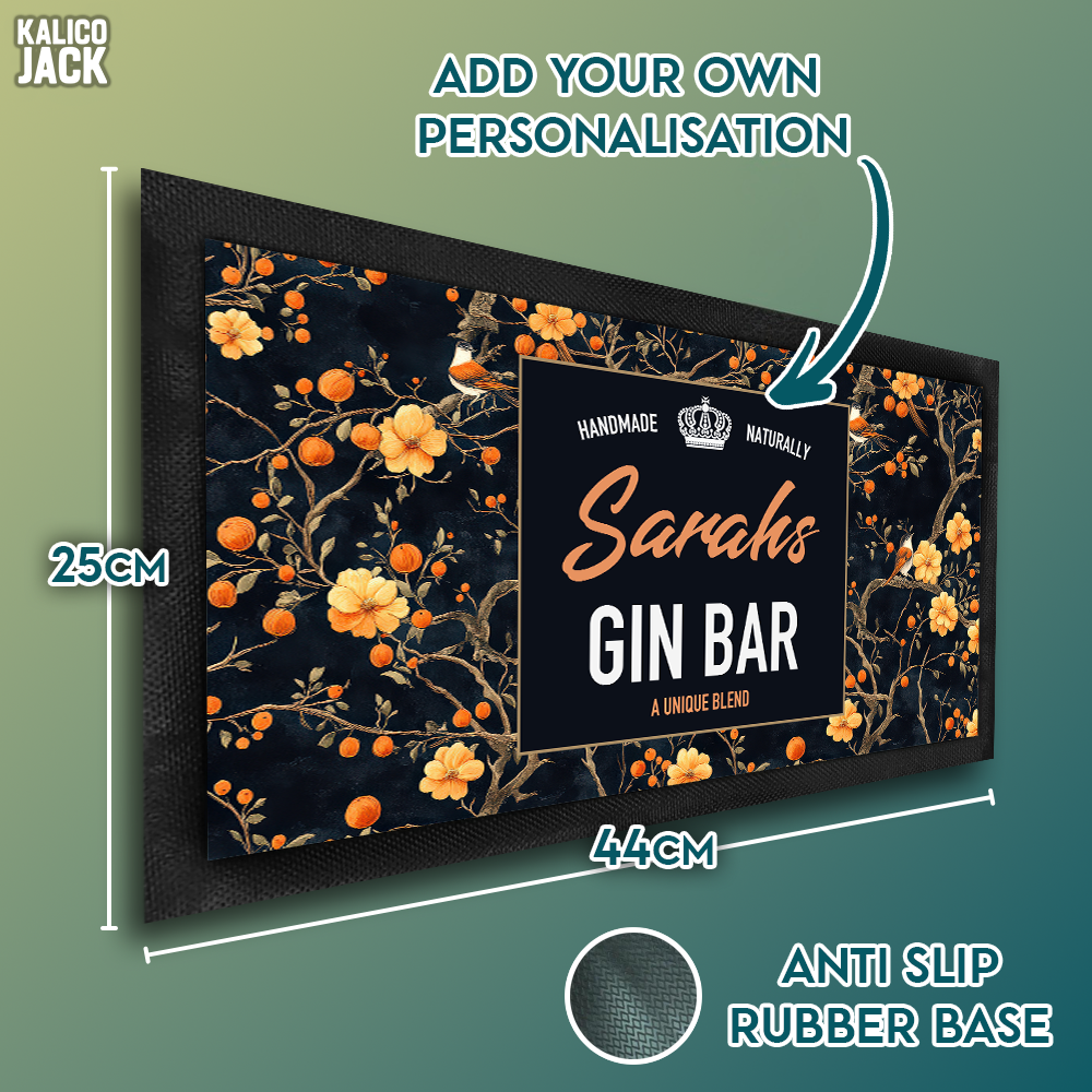 Personalised Handmade Naturally Bar Mat