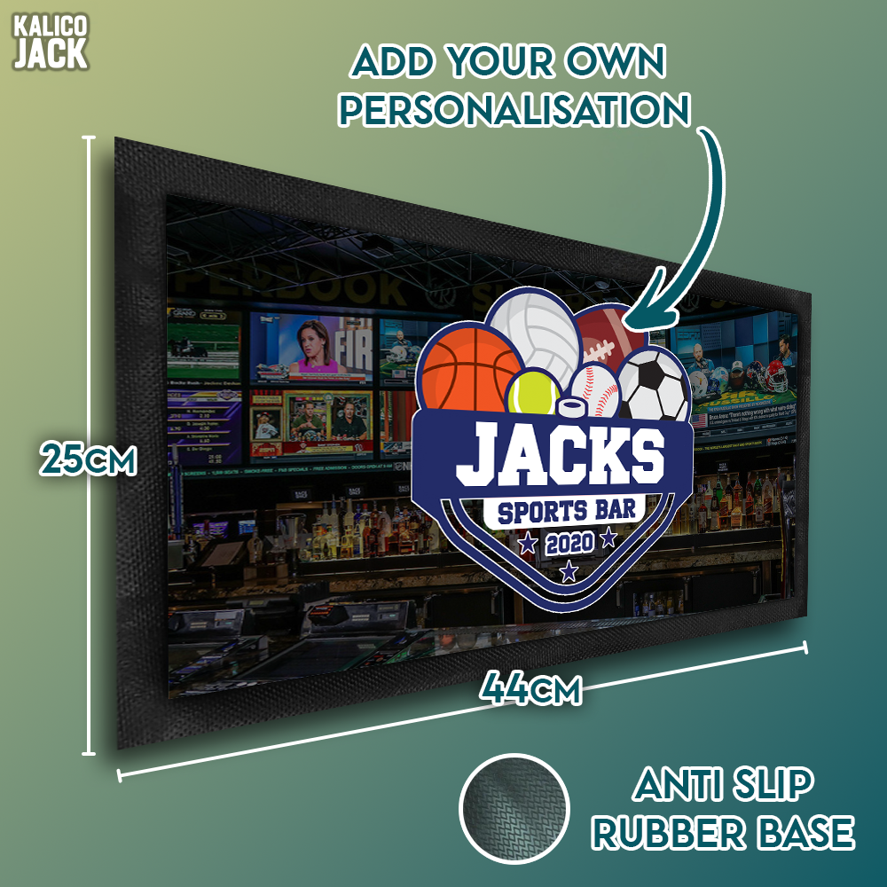 Personalised Sports Bar Mat