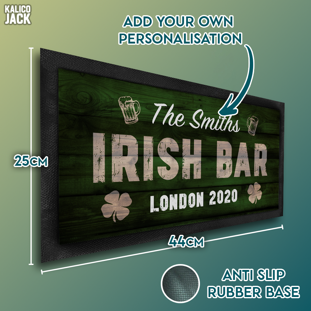Personalised Irish Pub Bar Mat