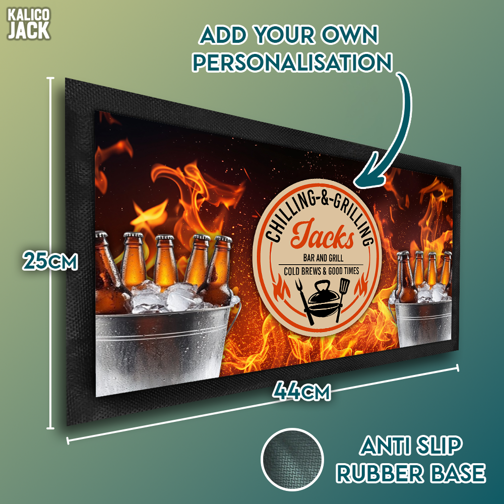 Personalised Chillin 'N' Grillin Bar Mat