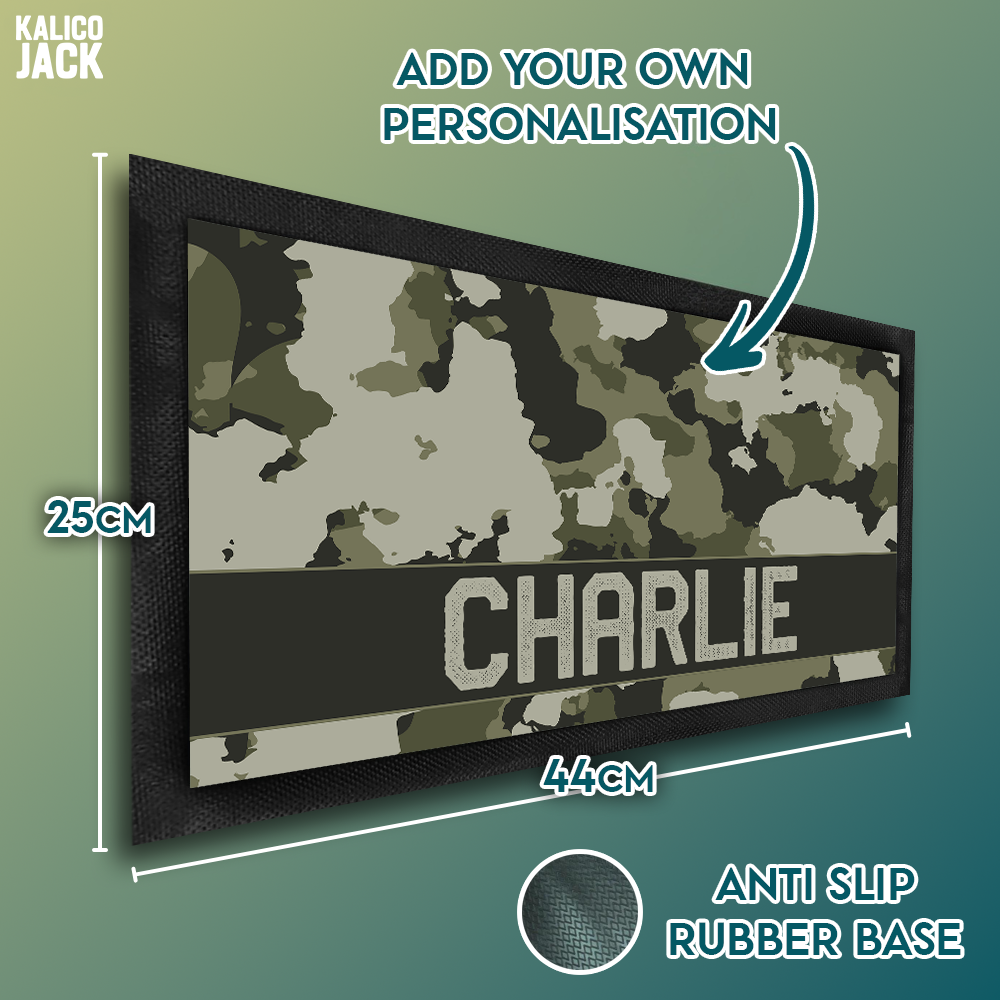 Personalised Camouflage Pet Feeding Mat