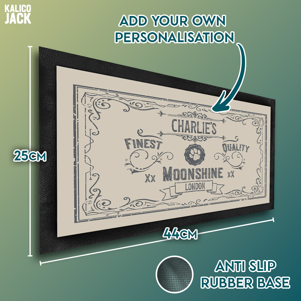 Personalised Moonshine Pet Feeding Mat