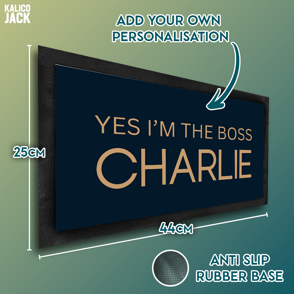 Personalised I'm the Boss Pet Feeding Mat