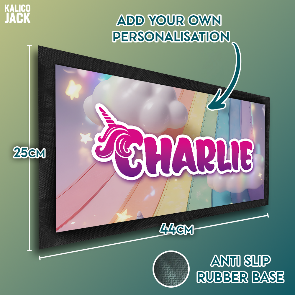 Personalised Unicorn Pet Feeding Mat