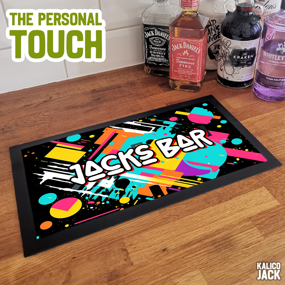 Personalised 80's Bar Mat