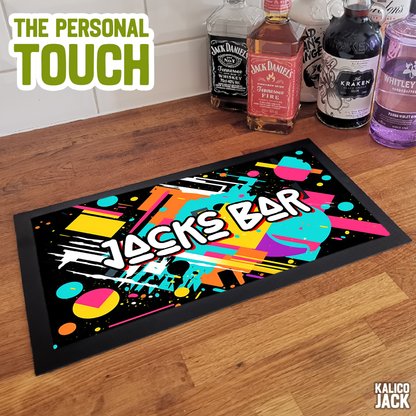 Personalised 80's Bar Mat