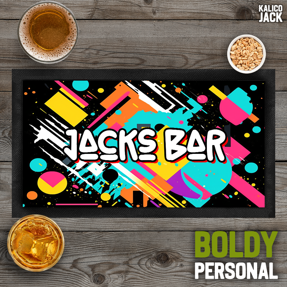 Personalised 80's Bar Mat