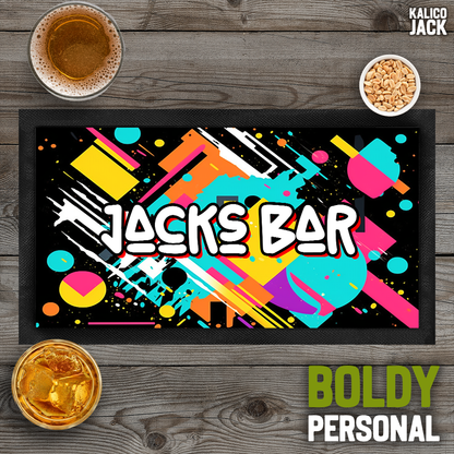 Personalised 80's Bar Mat
