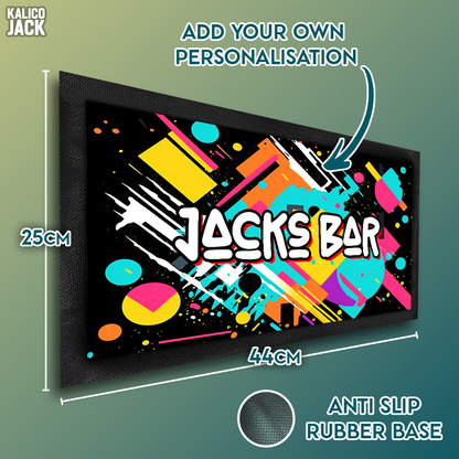 Personalised 80's Bar Mat