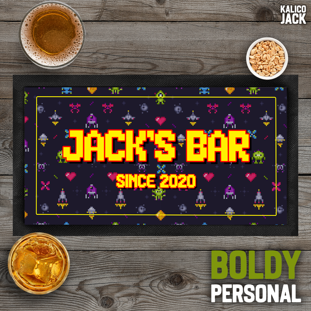 Personalised Arcade Bar Mat
