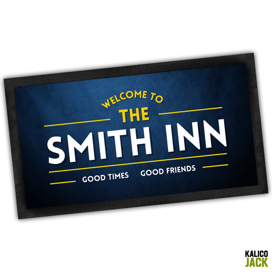 Personalised Good Times Good Friends Bar Mat