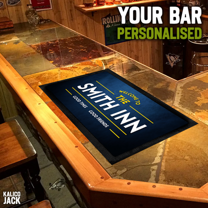 Personalised Good Times Good Friends Bar Mat