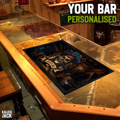 Personalised Pirate Bar Mat