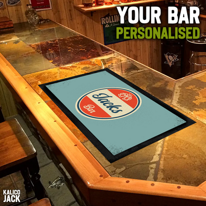 Personalised Retro Bar Mat