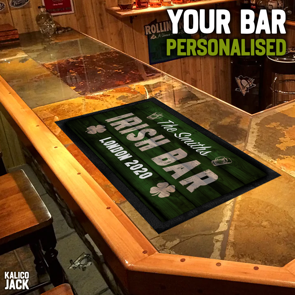 Personalised Irish Pub Bar Mat