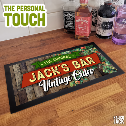 Personalised Vintage Cider Bar Mat