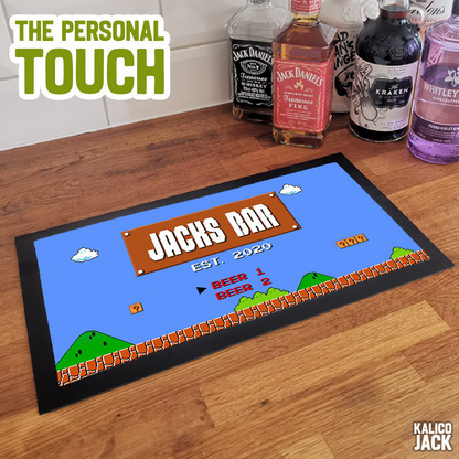 Personalised Retro Game Bar Mat