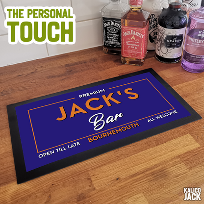 Personalised Open Till Late Bar Mat