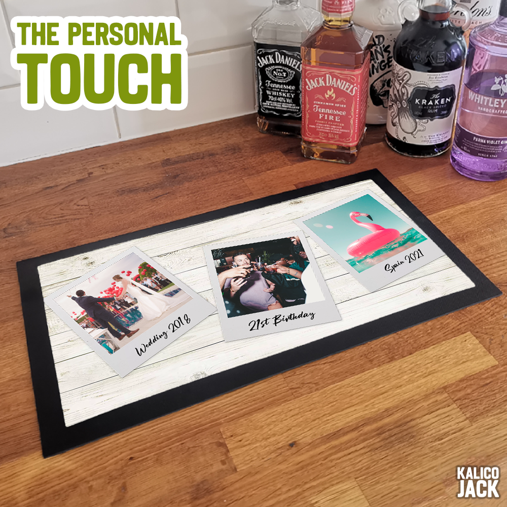 Personalised Polaroid Bar Mat