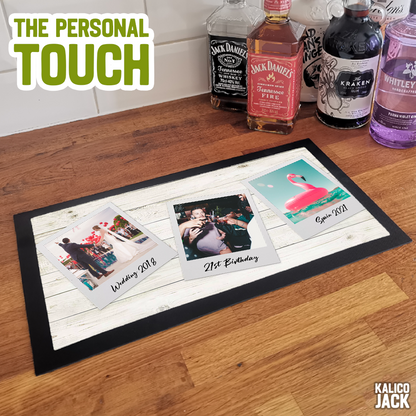 Personalised Polaroid Bar Mat