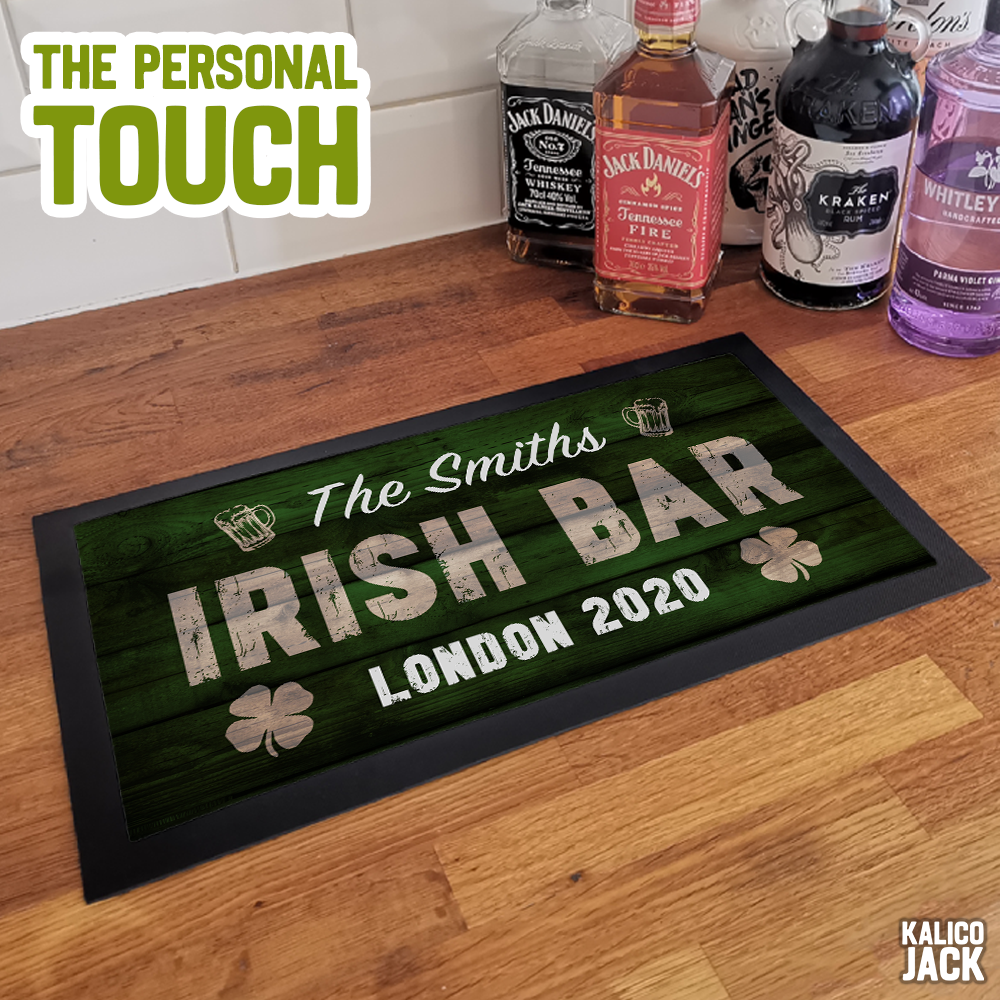 Personalised Irish Pub Bar Mat