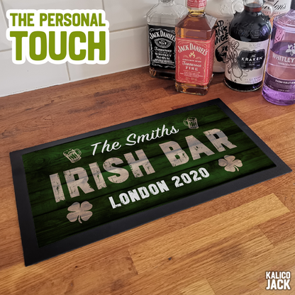 Personalised Irish Pub Bar Mat