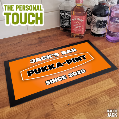 Personalised Pukka Pint Bar Mat