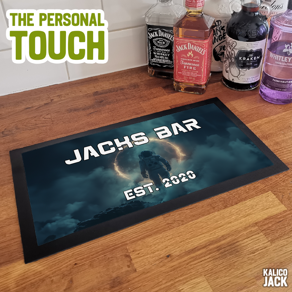 Personalised Space Bar Mat