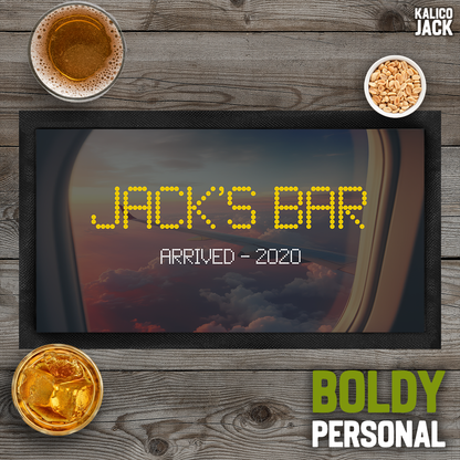 Personalised Airplane Window Bar Mat