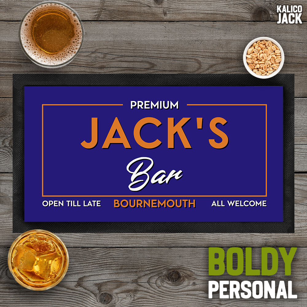 Personalised Open Till Late Bar Mat