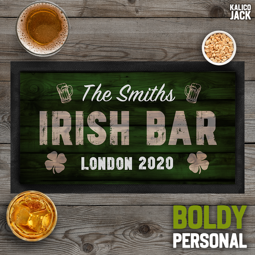 Personalised Irish Pub Bar Mat