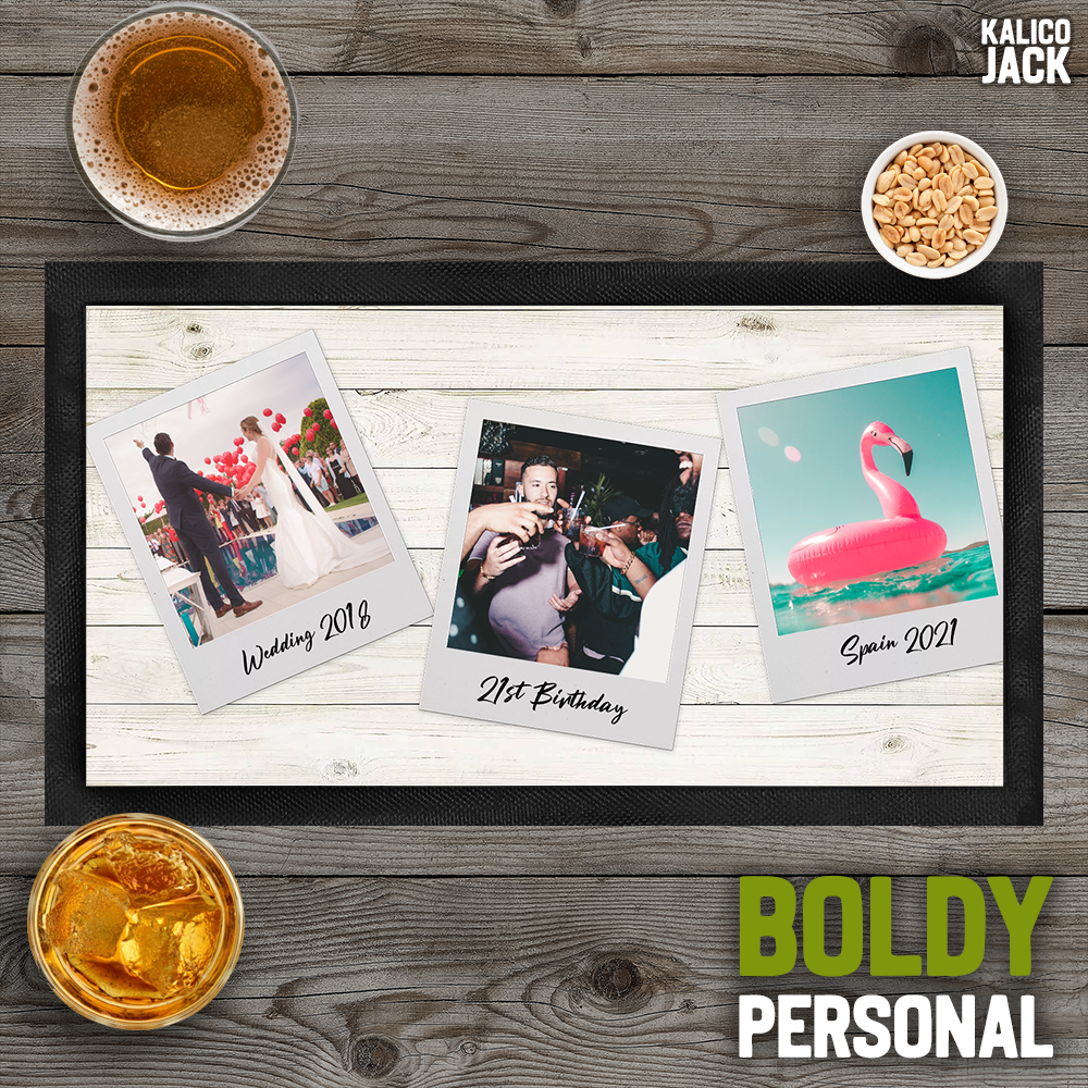 Personalised Polaroid Bar Mat