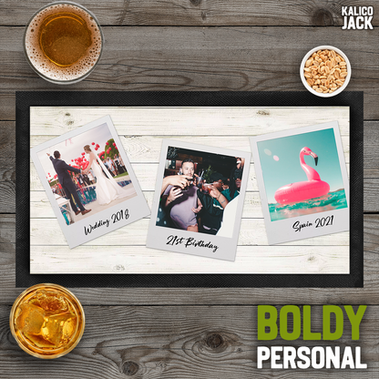 Personalised Polaroid Bar Mat