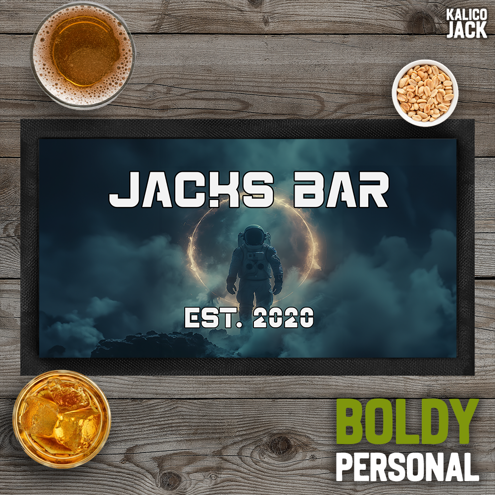 Personalised Space Bar Mat