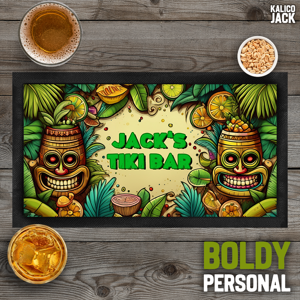 Personalised Tiki Bar Mat