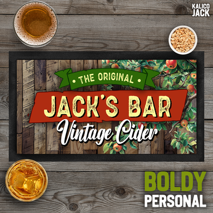 Personalised Vintage Cider Bar Mat
