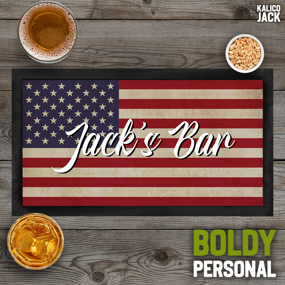 Personalised USA Bar Mat