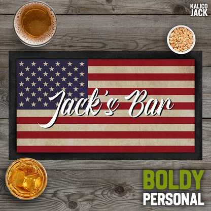 Personalised USA Bar Mat