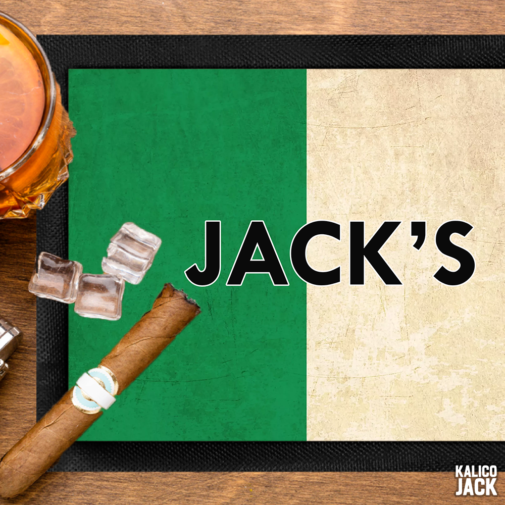 Personalised Irish Flag Bar Mat