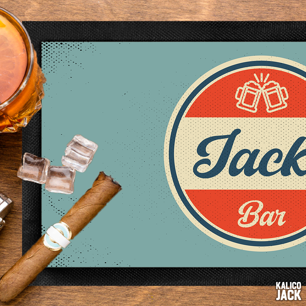 Personalised Retro Bar Mat