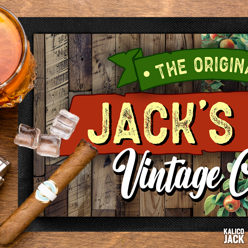 Personalised Vintage Cider Bar Mat