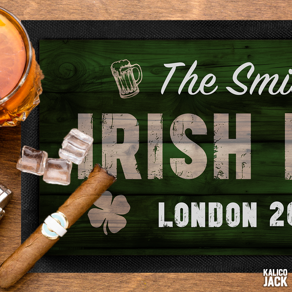 Personalised Irish Pub Bar Mat