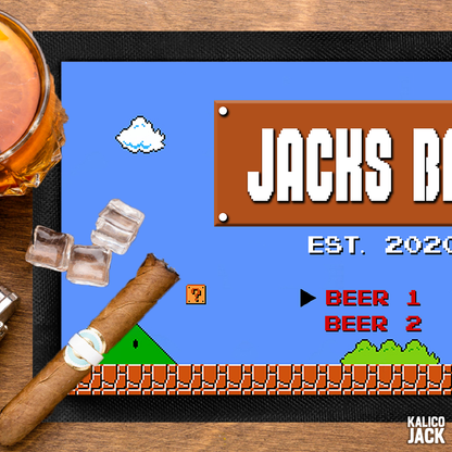 Personalised Retro Game Bar Mat