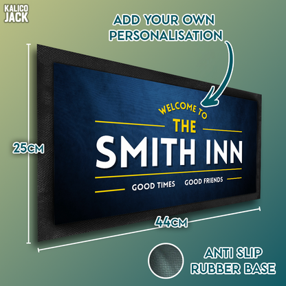 Personalised Good Times Good Friends Bar Mat