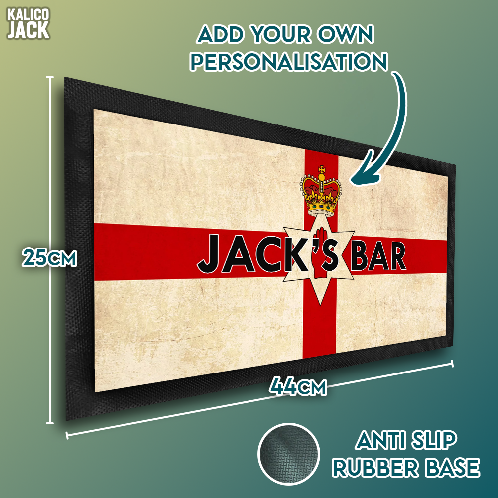 Personalised Northern Ireland Bar Mat