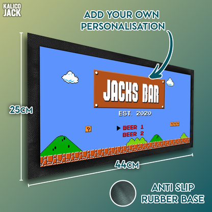 Personalised Retro Game Bar Mat
