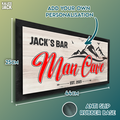 Personalised Man Cave Bar Mat