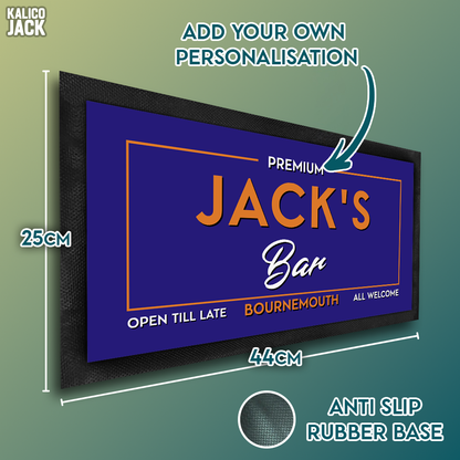 Personalised Open Till Late Bar Mat